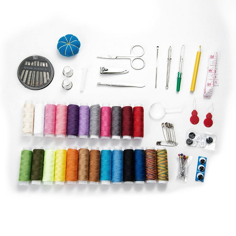 Sewing Kit, TSV 126pcs Set XL Sewing Supplies with Case Includes Scissors,  Thimble, Thread, Needles, Tape Measure