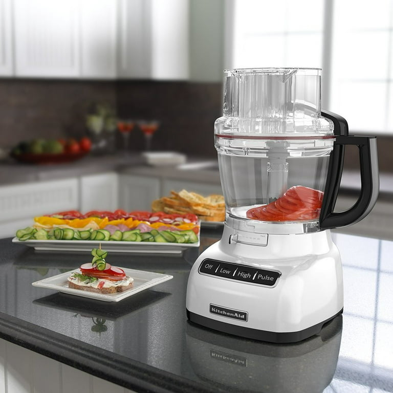 KitchenAid KFP1333WH White 13-Cup Food Processor with ExactSlice System 