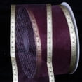 thumbnail image 2 of Burgundy Red Wire Star Edged Craft Ribbon 2.5" x 40 Yards, 2 of 2