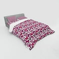 thumbnail image 3 of Ambesonne Butterfly Bedding Set 3 Pcs, Vibrant Watercolor, Twin, Pink Magenta Black, 3 of 3