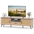 thumbnail image 1 of Costway Boho TV Stand for 65 Inch TVs Modern Entertainment Center with Drawer 2 Storage, 1 of 10