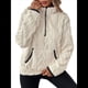 thumbnail image 1 of Suéter de Larga con Cremallera de un Cuarto para Mujer, Sudadera de Forro con Capucha, Sudaderas con Solapa, Suéteres Cálidos con Bolsillos. M, 1 of 9