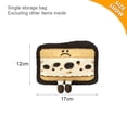 thumbnail image 2 of 1 pieza de bolsa para bolígrafos con forma de sándwich de frutas de dibujos animados, bolsa para bolígrafos con expresión divertida de dibujos animados, 17 x 12 x 2 cm, 2 of 5