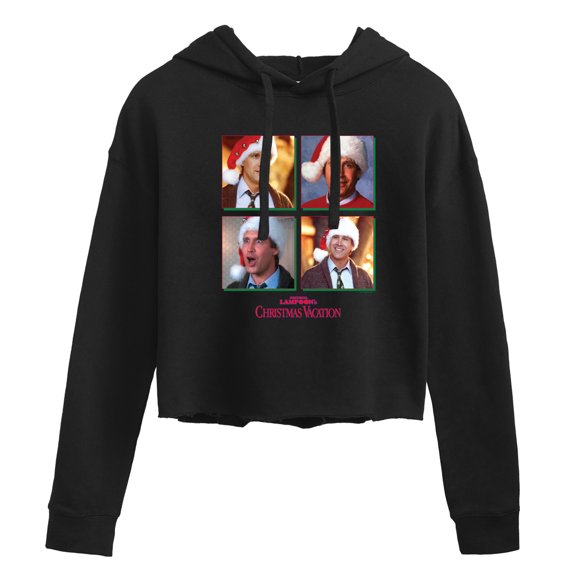 National Lampoon's Christmas Vacation - Clark Griswold - Juniors Cropped Pullover Hoodie