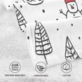 thumbnail image 5 of Yayeee 2 Pack Hand Towels for Bathroom 100% Cotton 16" x 28" Soft Absorbent Kitchen Towel, Black Cartoon Snowmen, 5 of 7