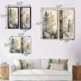 thumbnail image 4 of Designart "Minimalist Guardians of the Forest II" Forest Framed Wall Art Set Of 2 - Yellow Landscapes Framed Canvas Set For Living Room Decor, 4 of 7