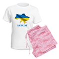 thumbnail image 6 of CafePress - Cool Ukraine Flag Ukrainian Pride Native H Pajamas - Women's Short Sleeve Print T-Shirt and Pants Light Cotton Pajama Set, 6 of 7
