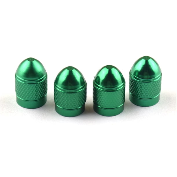 Eigraketly 4 Uds. Tapas de vástago de válvula de rueda, componentes de repuesto, accesorios de cobertura de piezas modificadas, reemplazo de Herramientas y ferretería Verde