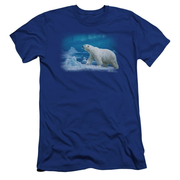 Wildlife Nomad Of The North Premium Canvas Adult Slim Fit 30/1 T-Shirt Royal Blue