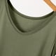 thumbnail image 4 of Camisola de encaje con falda corta de color liso para mujer, con cojín en el pecho, informal, de poliéster, para mujer, 4 of 6