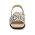 thumbnail image 6 of Journee Womens Brinsley Croco Texture Sling Back Flat Sandals, Widths Available, 6 of 9