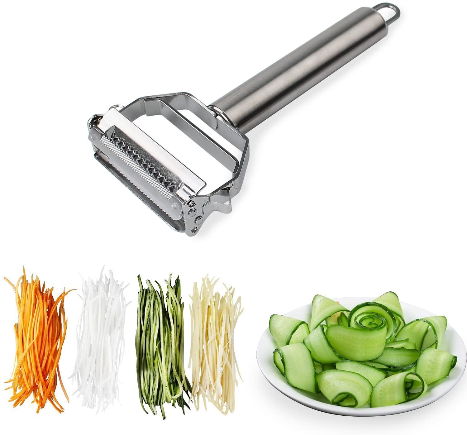Vegetable Peeler for Kitchen, Ultra Sharp Stainless Steel Julienne