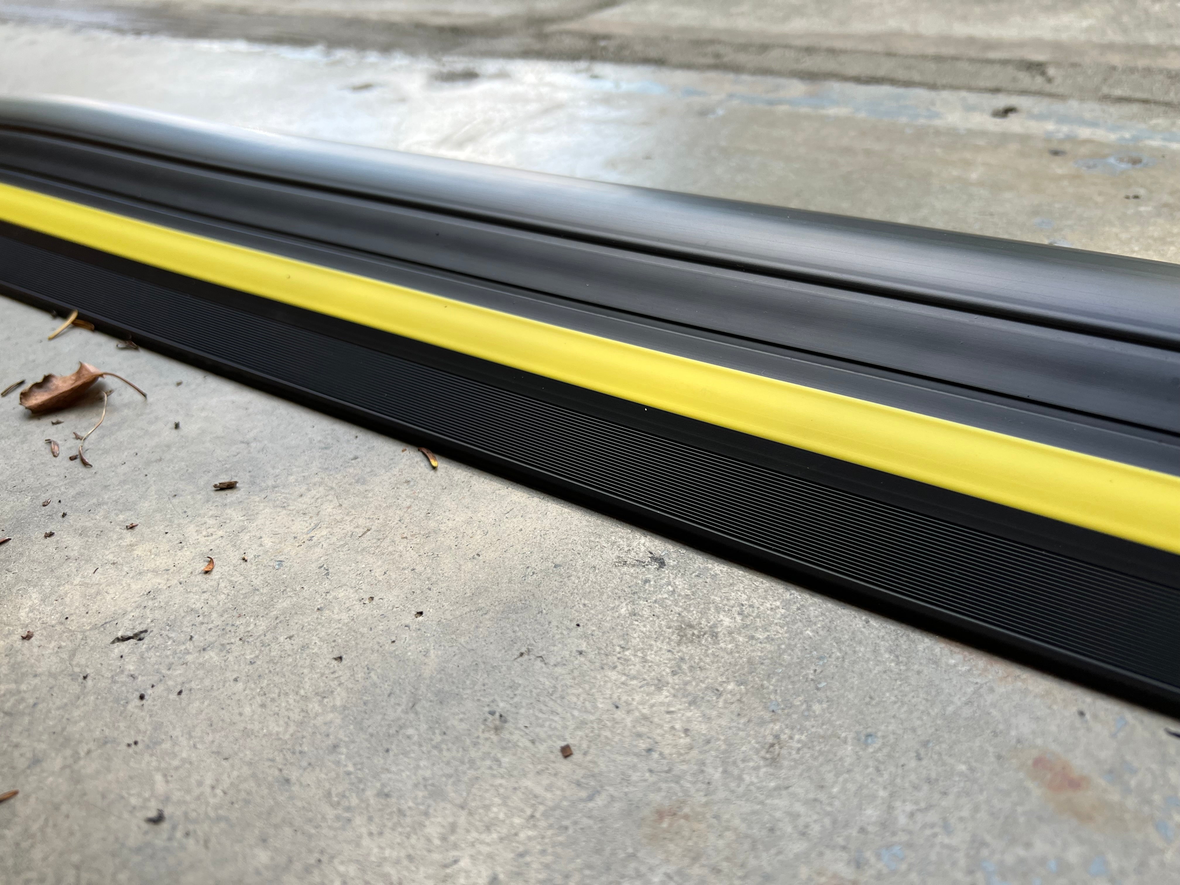 1 ½" High Garage Door Flood Barrier Threshold Kit (8'3") | Flexible PVC | Complete Kit Includes 2 Adhesives | GaraDry