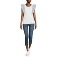 thumbnail image 2 of Time and Tru Women's Flutter Sleeve Tank Top, 2 of 5