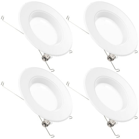 

Sunco Lighting 4 Pack 5/6 Inch LED Recessed Downlight Baffle Trim Dimmable 13W=75W 5000K Daylight 965 LM Damp Rated Simple Retrofit Installation - UL + Energy Star