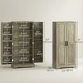 thumbnail image 3 of HOMCOM Armoire de Garde-Manger de Cuisine 50 Pouces, Armoire de Rangement de Garde-Manger, Gris Vieilli, 3 of 10