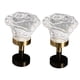thumbnail image 1 of 2 tiradores de rosas para cajones, pomos de armario elegantes, fáciles de instalar, tiradores de puertas de muebles, tirador de puerta de armario para Transparente, 1 of 8