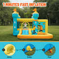 thumbnail image 3 of Entil Inflatable Bounce House with 5-in-1 Play Zones for Backyard, Inflatable Castle with Slide Pool, FCC, CPC Certified, Blue/Yellow, 3 of 9