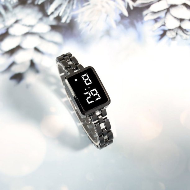 Reloj electrónico LED para mujer, reloj electrónico sencillo de moda con pantalla táctil para estudiantes