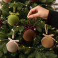 thumbnail image 4 of Velvet Bow Christmas Ornament With Baubles For Tree Decor Holiday Home Festive Display Luxurious Complete Collection For Styling , 15pcs, A, 4 of 5