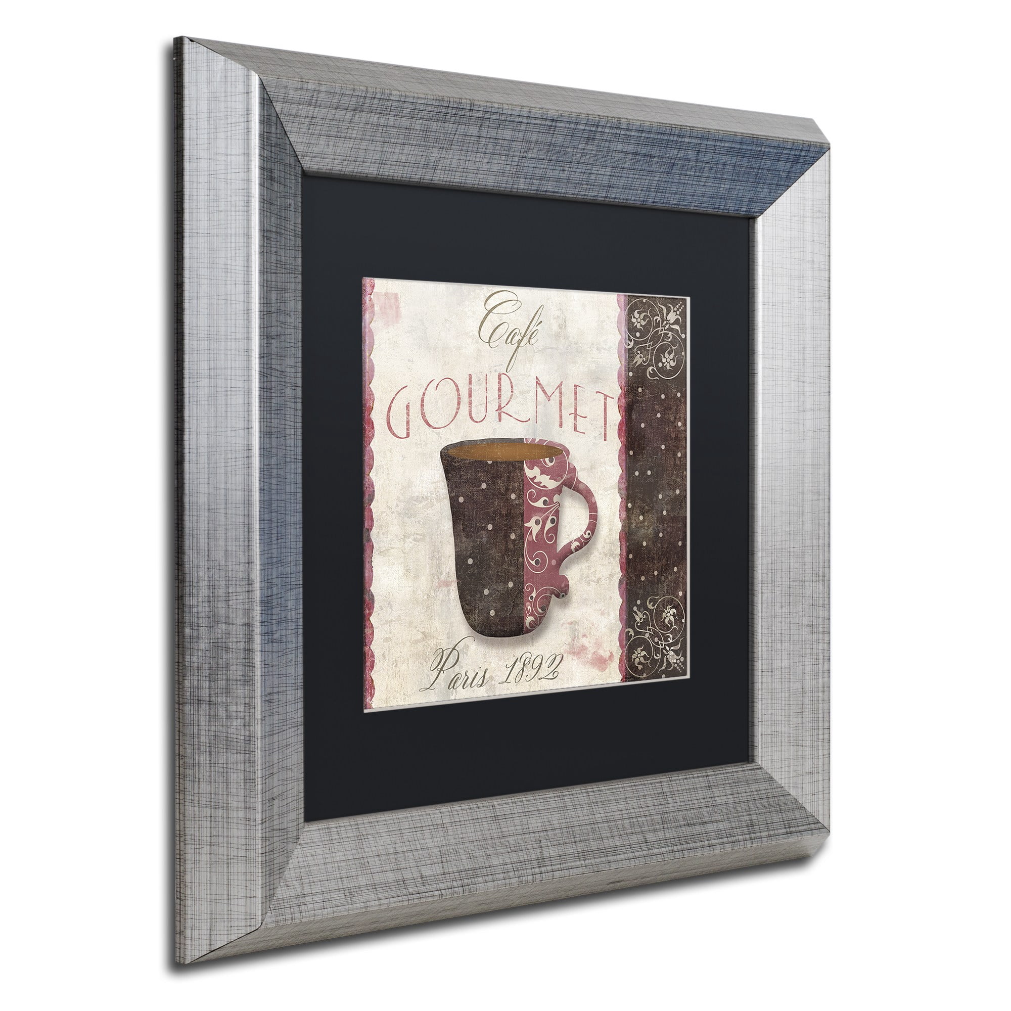 Trademark Fine Art "Patisserie XII" Canvas Art by Color Bakery Black Matte, Silver Frame