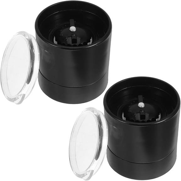 ABCISI 2pcs Stainless Steel Top Caps for Salt Pepper Grinder, Manual Grinding Lids for Jars User-friendly Design, Versatile Kitchen Accessory for Fresh Seasoning (Only Lid)