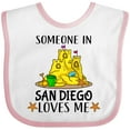 thumbnail image 3 of Inktastic Someone in San Diego Loves Me Boys or Girls Baby Bib, 3 of 4
