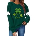 thumbnail image 1 of TaTaai Women Fashion St. Patrick's Day Print Crew Neck Long Sleeve Sweatshirt Casual Loose Pullover Tops for Daily Street Office Commute Wear Soft Comfortable No Hood Tops Gift, 1 of 4