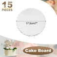 thumbnail image 2 of 15pcs Cake Board Round, 7 inch Cake Circle Base Cake Plate Round Cardboard Base, Silver, 2 of 6