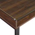 thumbnail image 4 of Walker Edison 42" Bureau Moderne en Verre - Noyer Foncé et Noir, 4 of 4