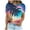 Multicolor-1, variant on Womens Tops Womens Hawaiian Shirt Sunset Palm Tree Shirt Summer Beach Graphic T-Shirt Tropical Shirts Vacation Tee Summer Tops For Women