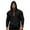 Black, variant on Mens Long Sleeve Quarter Zip Hoodie Solid Color Polyester Base Layer Activewear Commute Wear Outdoor Activities Lounge Wear Regular Fit Casual Clothes