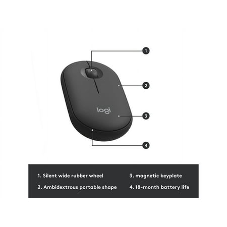 Logitech - MK470 Full-size Wireless Scissor Keyboard and Mouse Bundle for Windows with Quiet clicks - Black/Gray