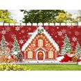 thumbnail image 4 of 16X7 ft Christmas Garage Door Banner Red Gingerbread Large Christmas Backdrop Decoration, Xmas Garage Door Cover Decoration for Christmas Holiday Outdoor Garage Door Home House Wall Decorations, 4 of 5