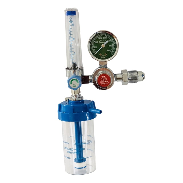 Inhalador de Caudalímetro Regulador Reductor de Presión de Oxígeno Tipo Boya 0-10L / Min Sunnimix Caudalímetro de oxígeno
