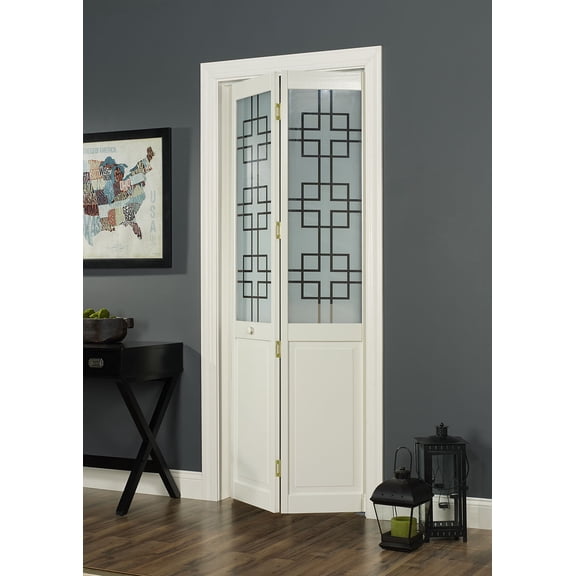 American Wood Symmetry Glass Bifold Door, 30-in. x 80-in., Unfinished Pine
