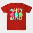 thumbnail image 4 of Summer Savings!YANHAIGONG Funny Eggs Happy Easter Shirts for Women,Easter Shirts for Women with Eggs Graphics,Casual Loose Plus Size Short Sleeves Round Neck T Shirts Easter Egg Holiday Shirt Tops, 4 of 7