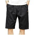 thumbnail image 1 of PMUYBHF Pantalon de Survêtement à Bas Ouvert pour Hommes Shorts Décontractés Shorts Droits Amples Shorts Confortables Respirants Shorts Rouges Pantalon de Travail pour Hommes Pantalons en Molleton pour Hommes, 1 of 5