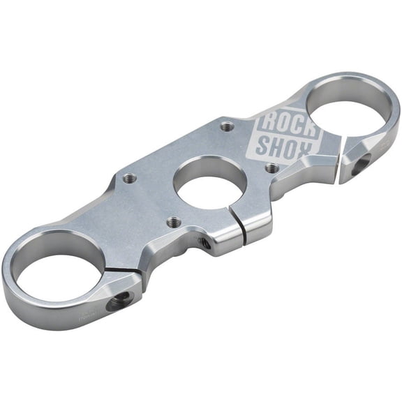 RockShox BoXXer C1 Flat Upper Crown, 0mm Offset (36mm total offset on 27.5, 46mm total offset on 29"), Gray