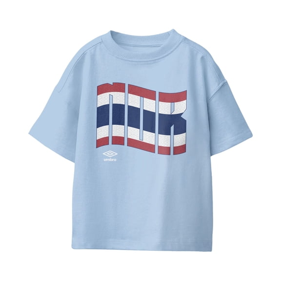 Umbro Kids Norway Wavy Logo T Shirt (Light Blue, XS-XL)
