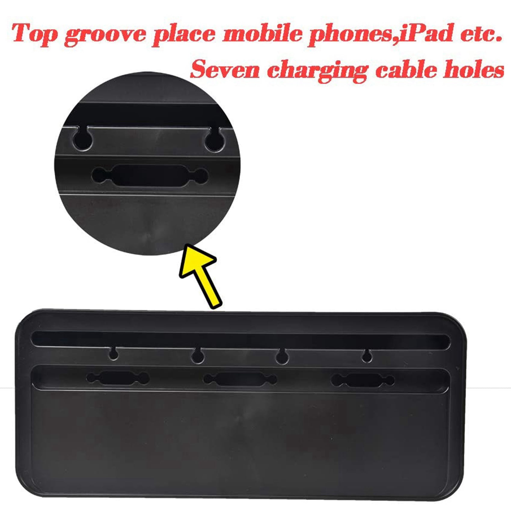2X Cable Management Box for Desk and Power Strip Solutions(Black)