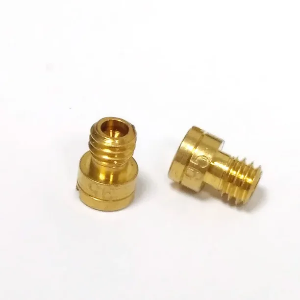 Suitable for Juego de 2 boquillas de inyector de 4 mm, rosca M4, redondas, tamaño 40-60, for carburador de motocicleta Mikuni Kenhin Gy6 139qmb 50cc