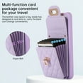 thumbnail image 5 of Nalacover Crossbody Wallet Case for Samsung S22, [6 Card Slots] Leather Purse Phone Case Luxury Buckle Closure Card Holder Shoulder Strap Handbag Case Women for Samsung Galaxy S22, Purple, 5 of 11