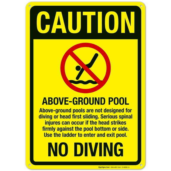 No Diving Sign, Pool Sign,