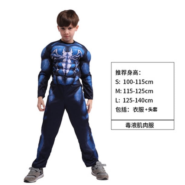 Disfraz de superhéroe de MARVEL para niños, spiderman, Capitán América, iron man, Pantera, Thor, ropa muscular para Halloween