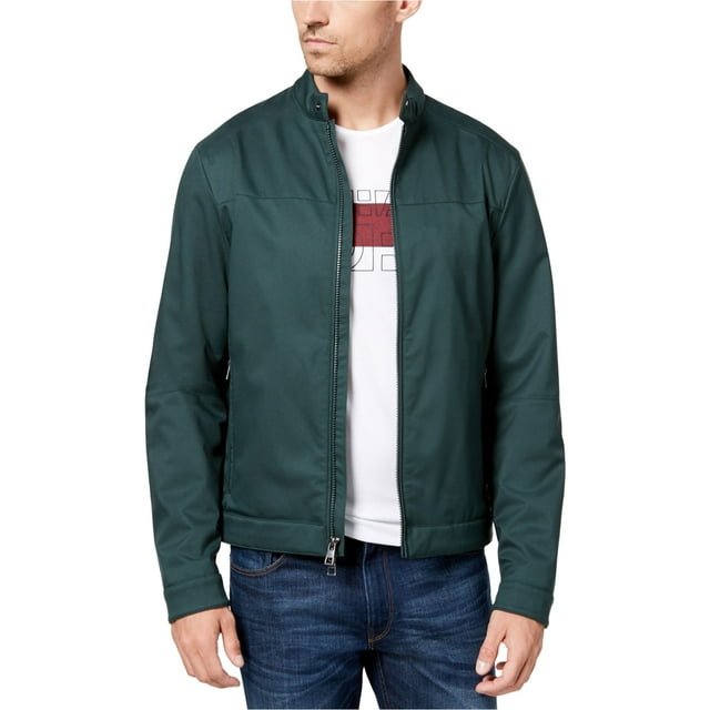 Chaqueta Racer Michael Kors Hombre Verde Grande