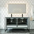 thumbnail image 7 of Eviva Moma 48 Inch Grey Double Sink Bathroom Vanity with Black Metallic Legs, 7 of 7