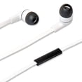 thumbnail image 1 of Maxrock Super Bass Flat Noodle Cable Premium Earbuds Headphones with Mic for Cellphones , Laptop, Tablets , Mp3 and 3.5mm Devices(white&black Ring), 1 of 1