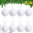 thumbnail image 3 of 6/60 bolas de nieve de espuma blanca para colgar en el árbol de Navidad, adornos de bolas de nieve artificiales falsas, suministros de decoración para fiestas de Año Nuevo, 3 of 5