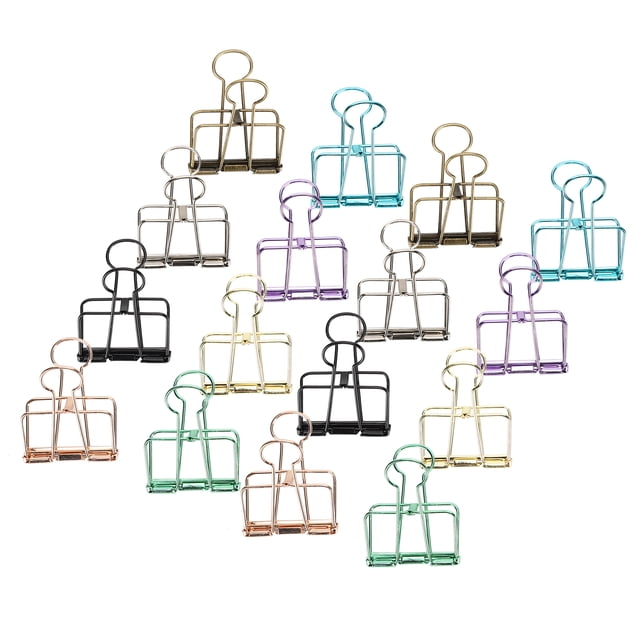 Hollow Binder Clips, Multi-Color Binder Clips, Fashion Simple For Office Kitchen Travel Living Room L,M,S